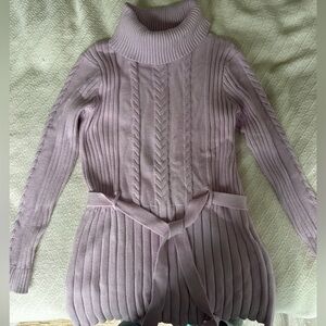 Long light purple turtle neck sweaters size Small